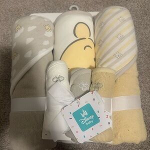 Disney Baby Bear and Heart Swaddle Blanket Set - Cream and Tan